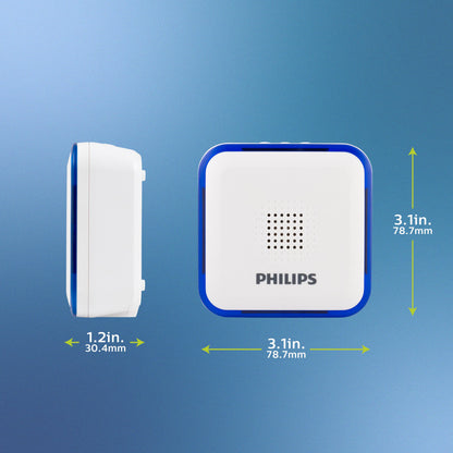 Philips Portable 32-Melody Doorbell Kit, White