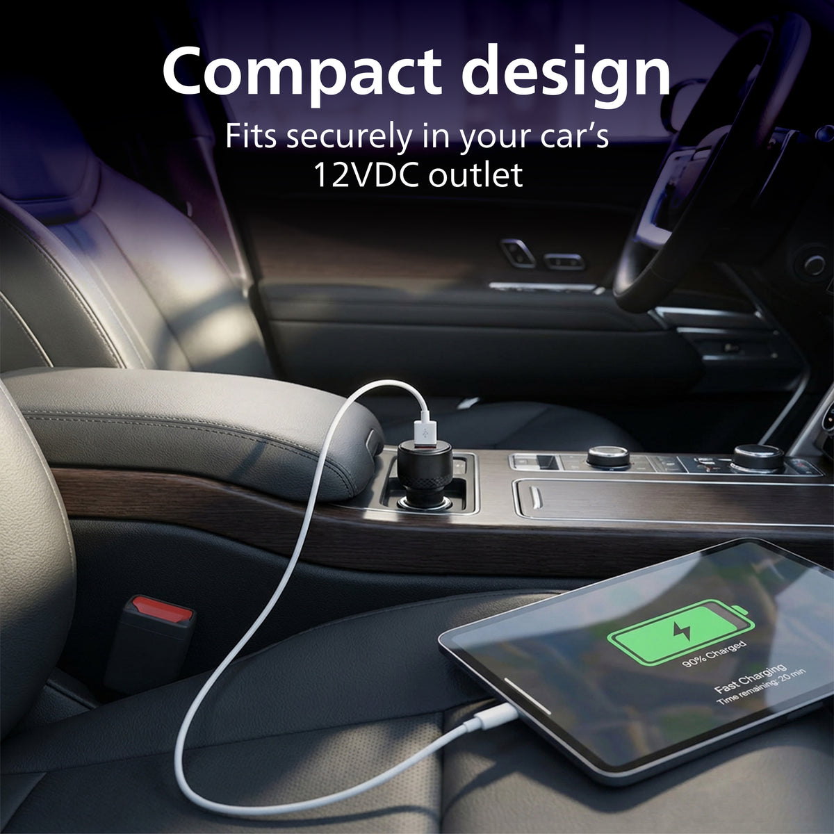 Philips Dual USB Car Charger USB-A and USB-C