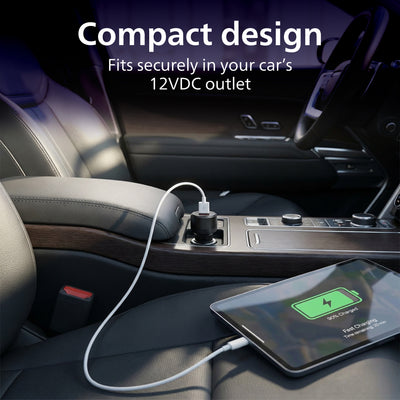 Philips Dual USB Car Charger USB-A and USB-C