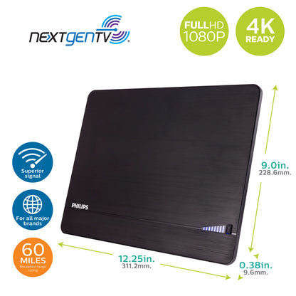 Philips HD Signal Finder Amplified Antenna - Certified Open Box