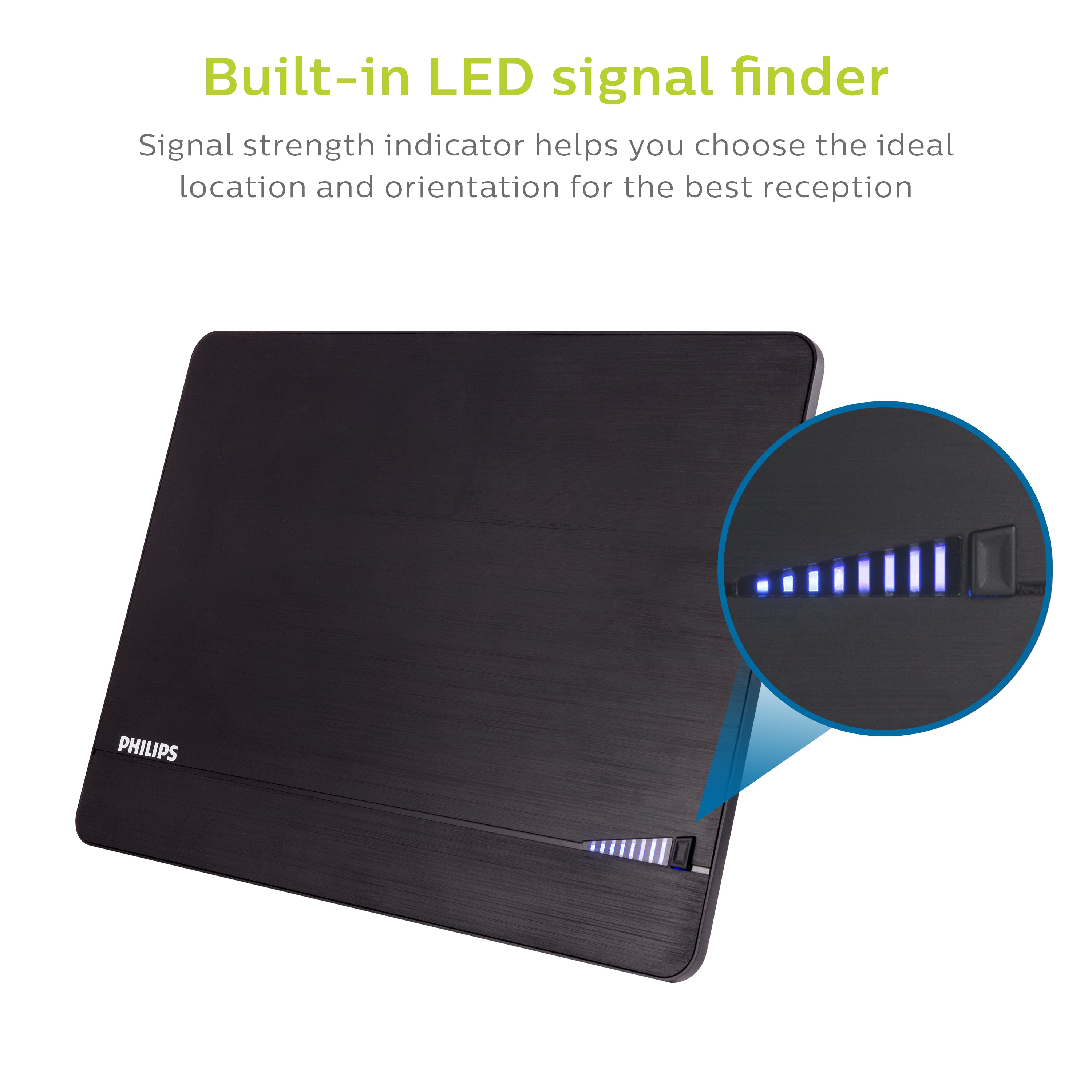 Philips HD Signal Finder Amplified Antenna - Certified Open Box