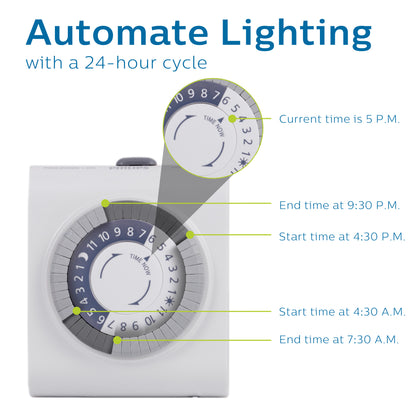 Philips 24-Hour Plug-in Mechanical Timer