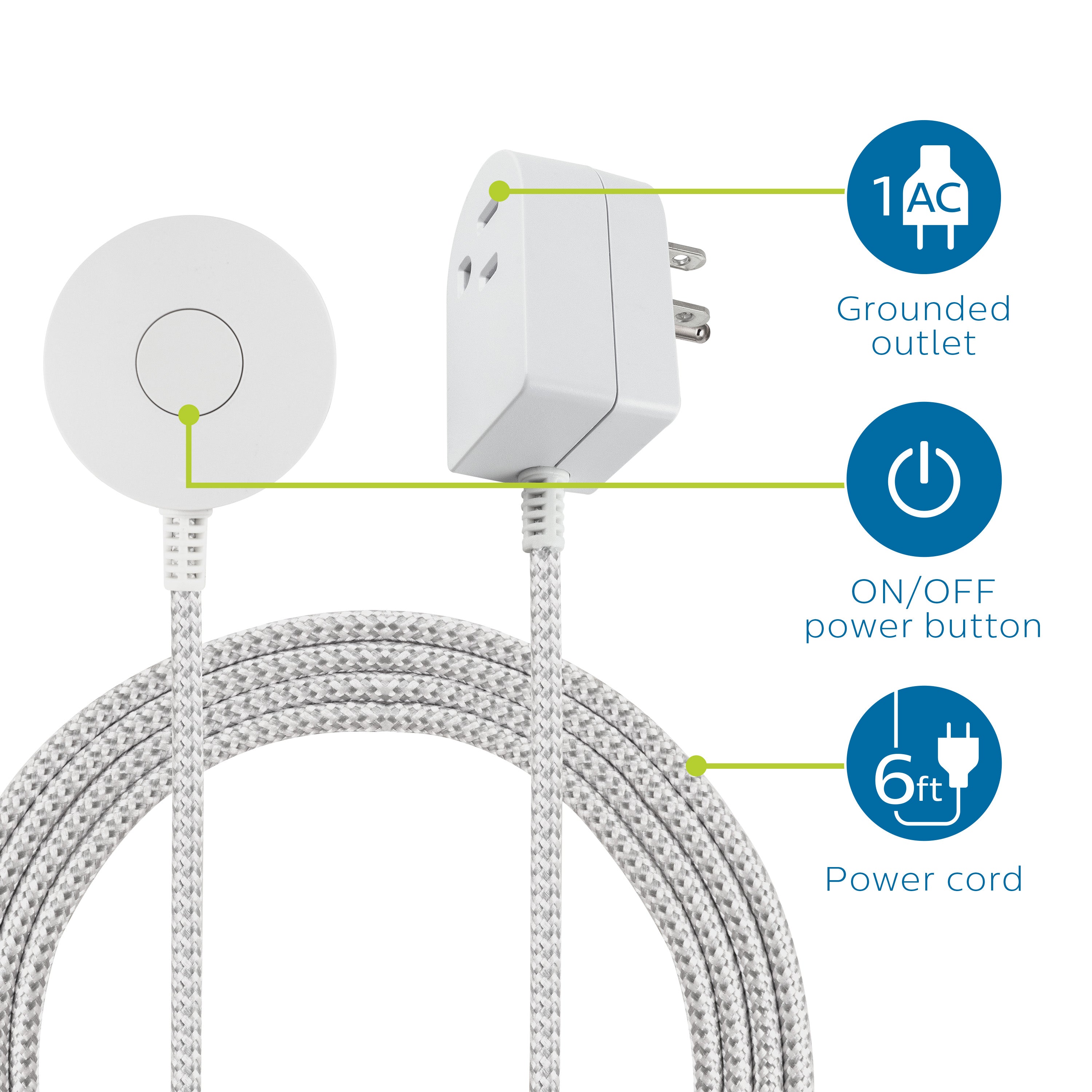 Philips Tabletop Switch with Braided Cord