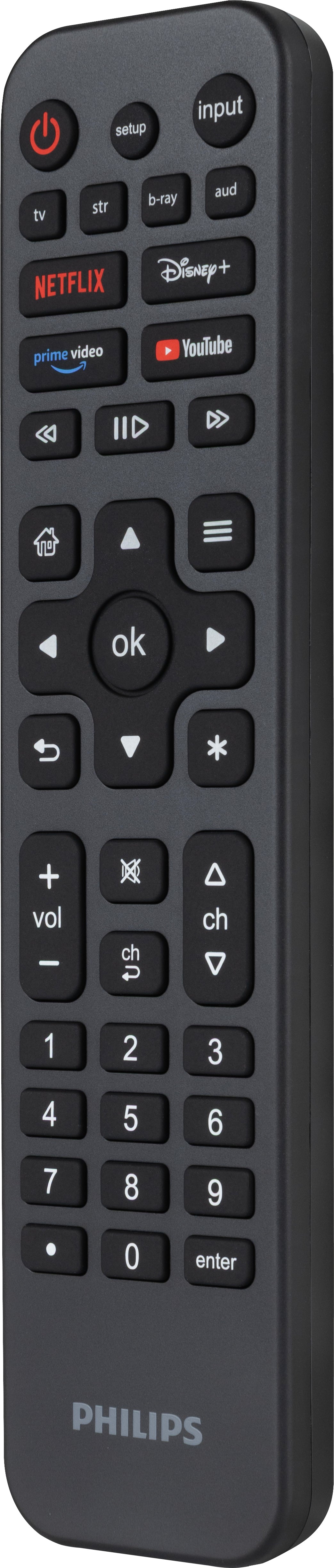 Philips Elite 4-Device Rechargeable Universal Remote, Backlit, Black