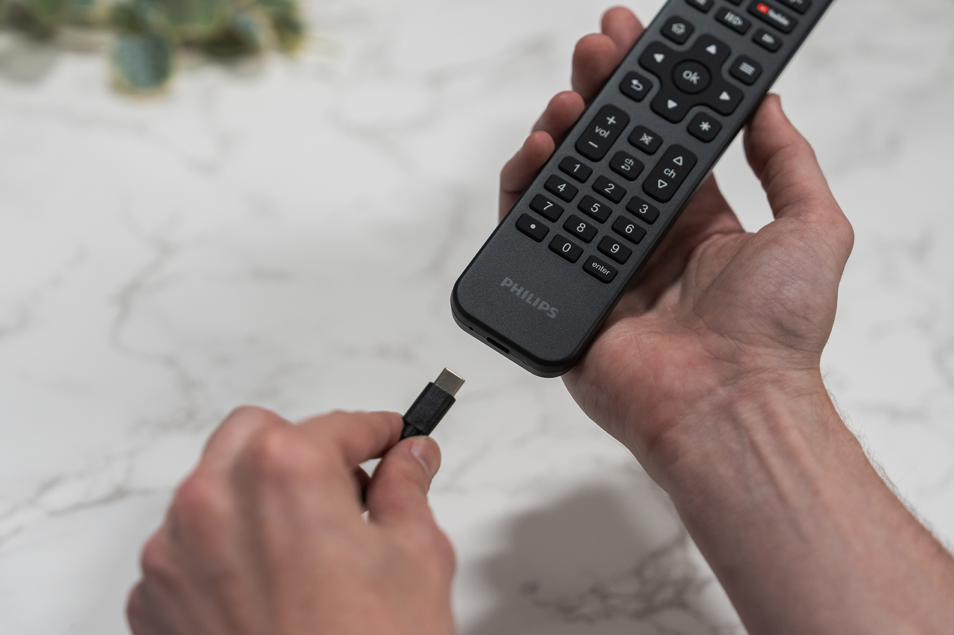 Philips Elite 4-Device Rechargeable Universal Remote, Backlit, Black