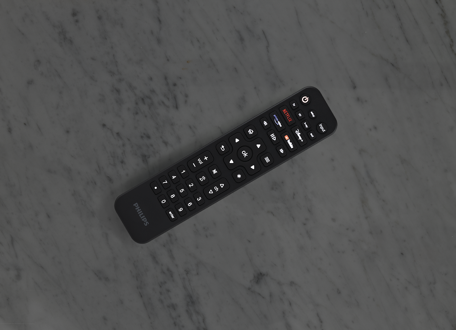 Philips Elite 4-Device Rechargeable Universal Remote, Backlit, Black