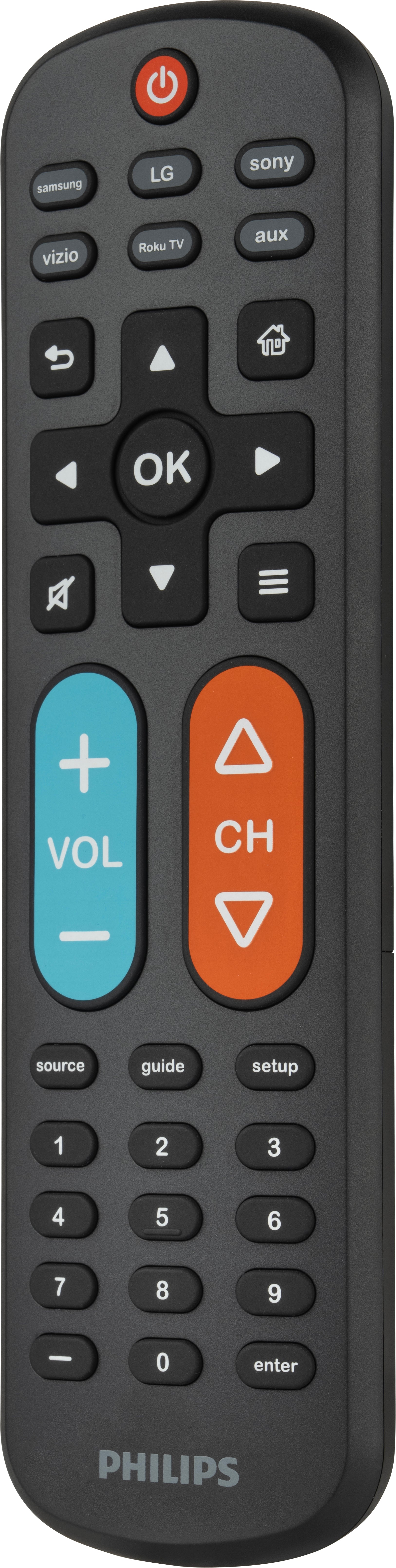 Philips OneTouch Universal Remote, 2-Device, Big Buttons, Backlit – Jasco