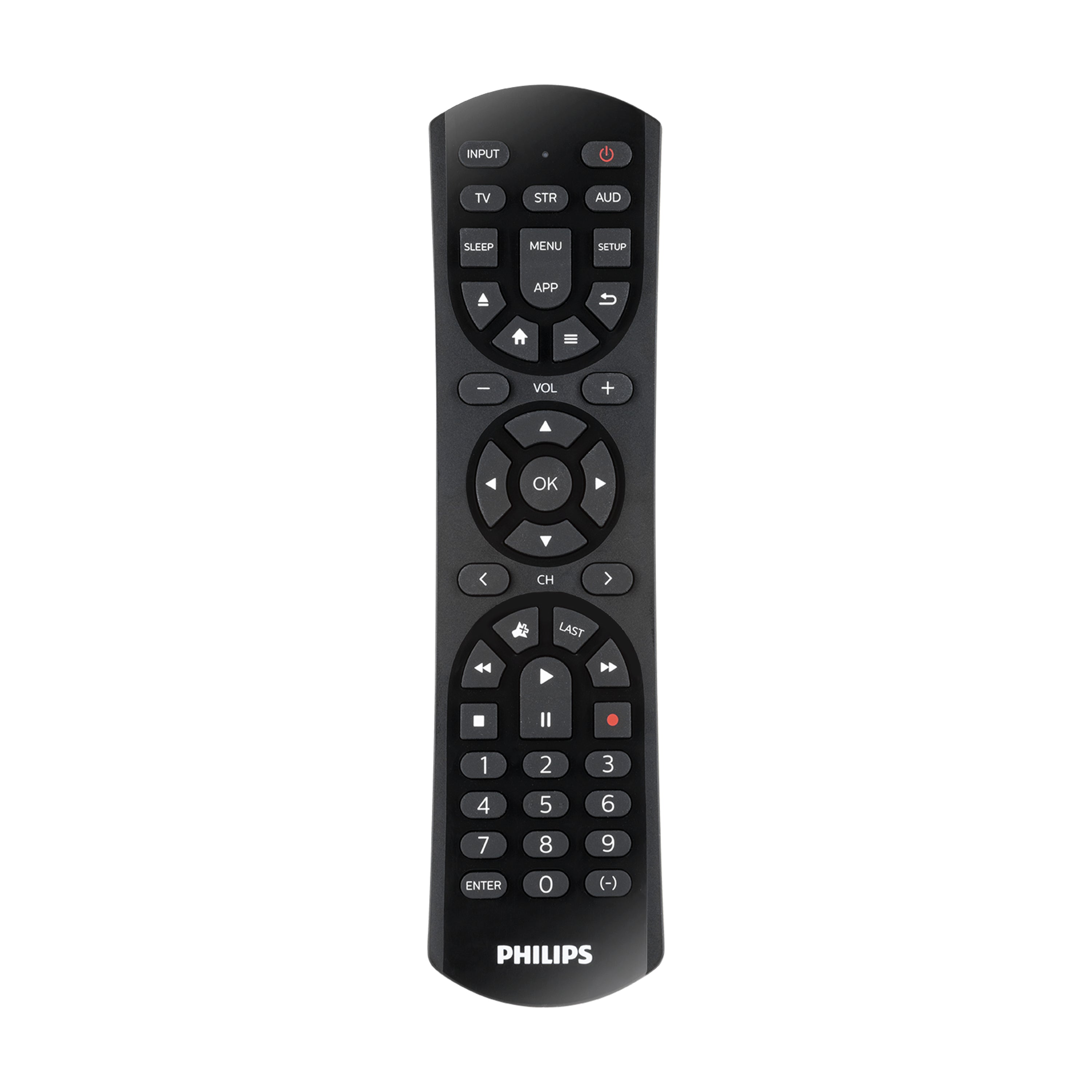 Philips 3-Device Universal Remote, 2-Tone Black