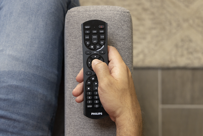 Philips 3-Device Universal Remote, 2-Tone Black