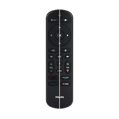 Philips OneTouch Streaming Replacement Remote Control, Streaming, Backlit, Black