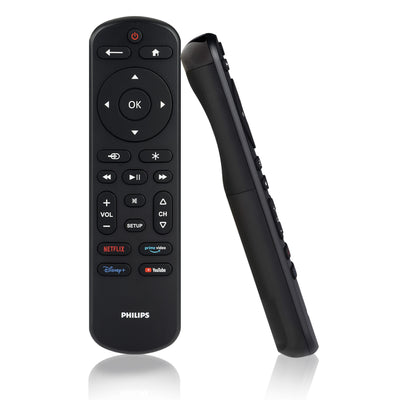 Philips OneTouch Streaming Replacement Remote Control, Streaming, Backlit, Black