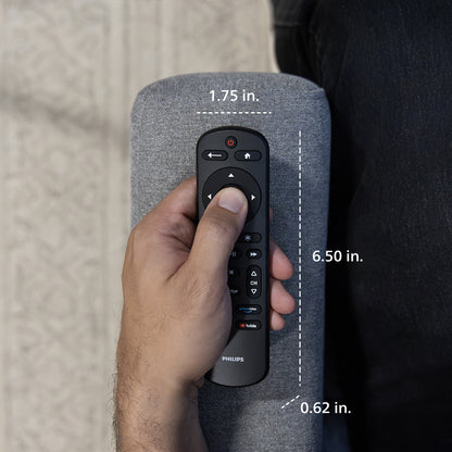 Philips OneTouch Streaming Replacement Remote Control, Streaming, Backlit, Black