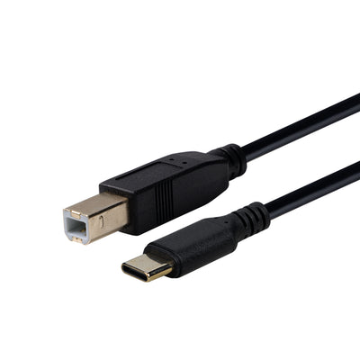 Philips 6 ft. USB-C to USB-B Device Cable, Black