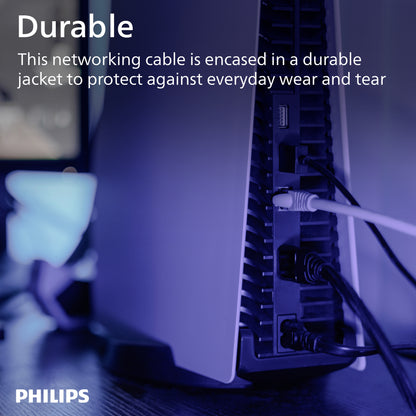 Philips Cat8 Streaming Internet Cable, Gray, 20ft.
