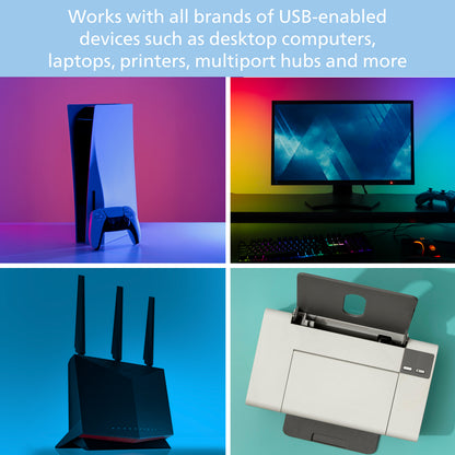 Philips 6ft. USB Extension Cable, Black