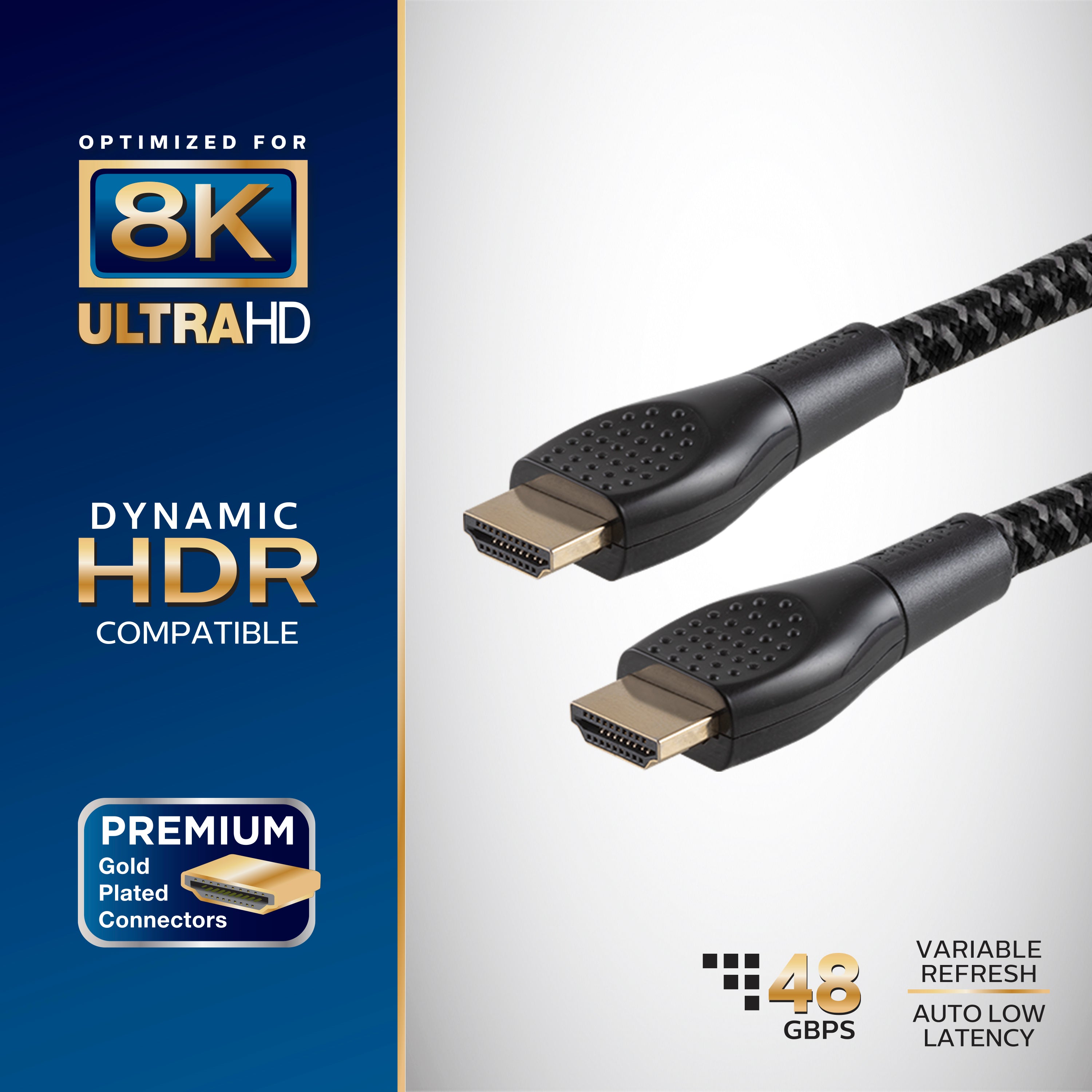 Philips Elite 8K Ultra High-Speed HDMI Cable, 10ft.