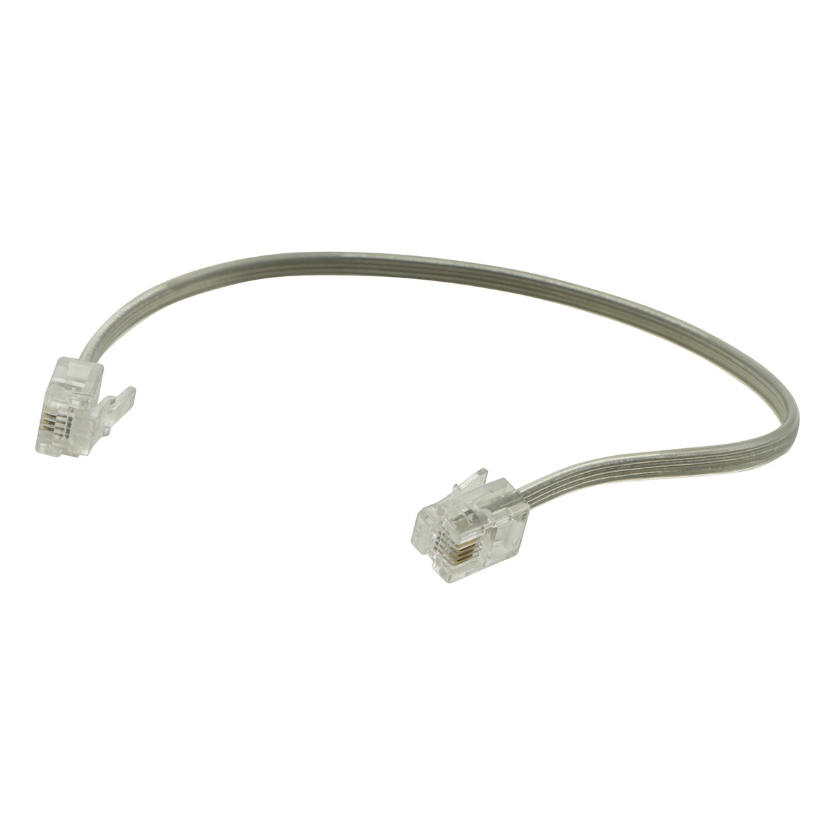 Power Gear 8 in. Phone Line Cord, Gray