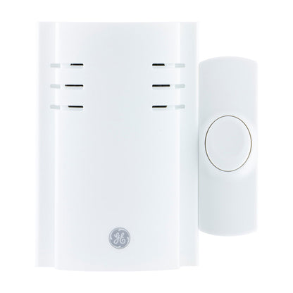 GE Plug-In 2-Chime Wireless Door Chime Kit, White
