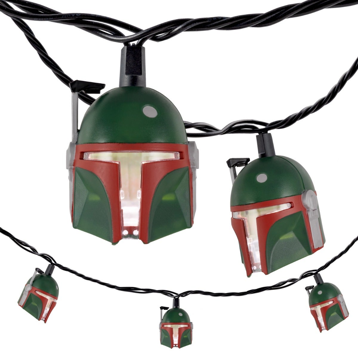 Star Wars Boba Fett LED String Lights, 10 Bulbs, 10ft. Black Cord