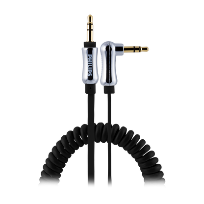 Philips Elite 3ft. 3.5mm Coiled Auxiliary Audio Cable, Black