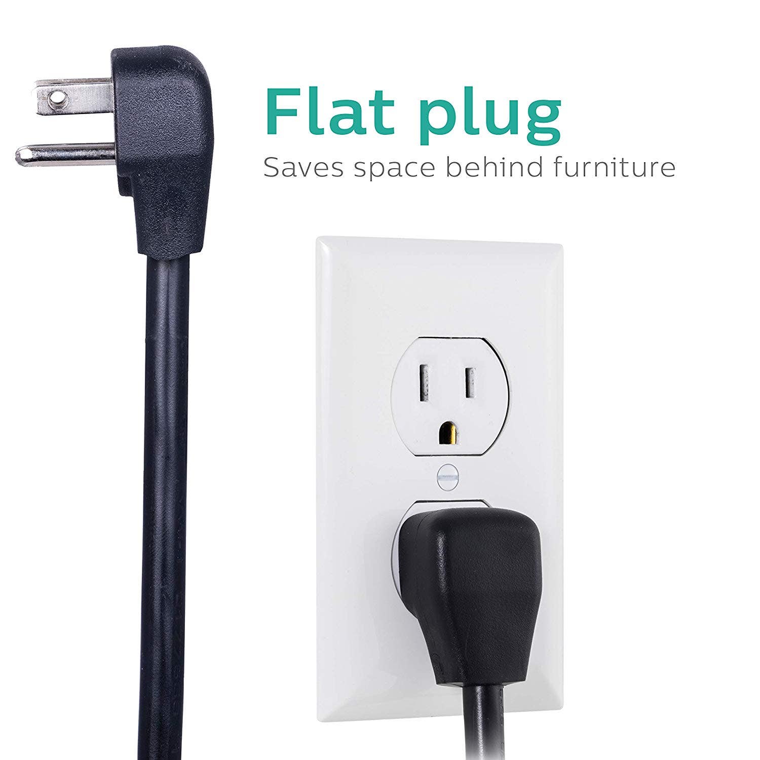 Philips 10-Outlet 2-USB 6ft. Surge Protector, Black
