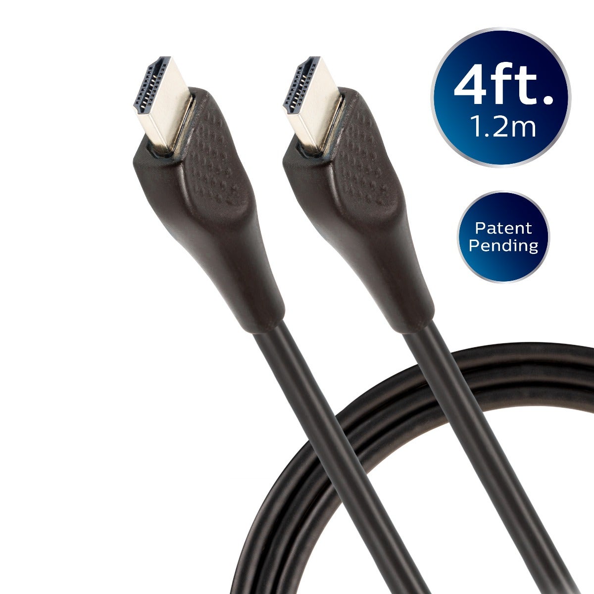 Philips EZ Grip 4ft. 4K HDMI Cable with Ethernet, Black