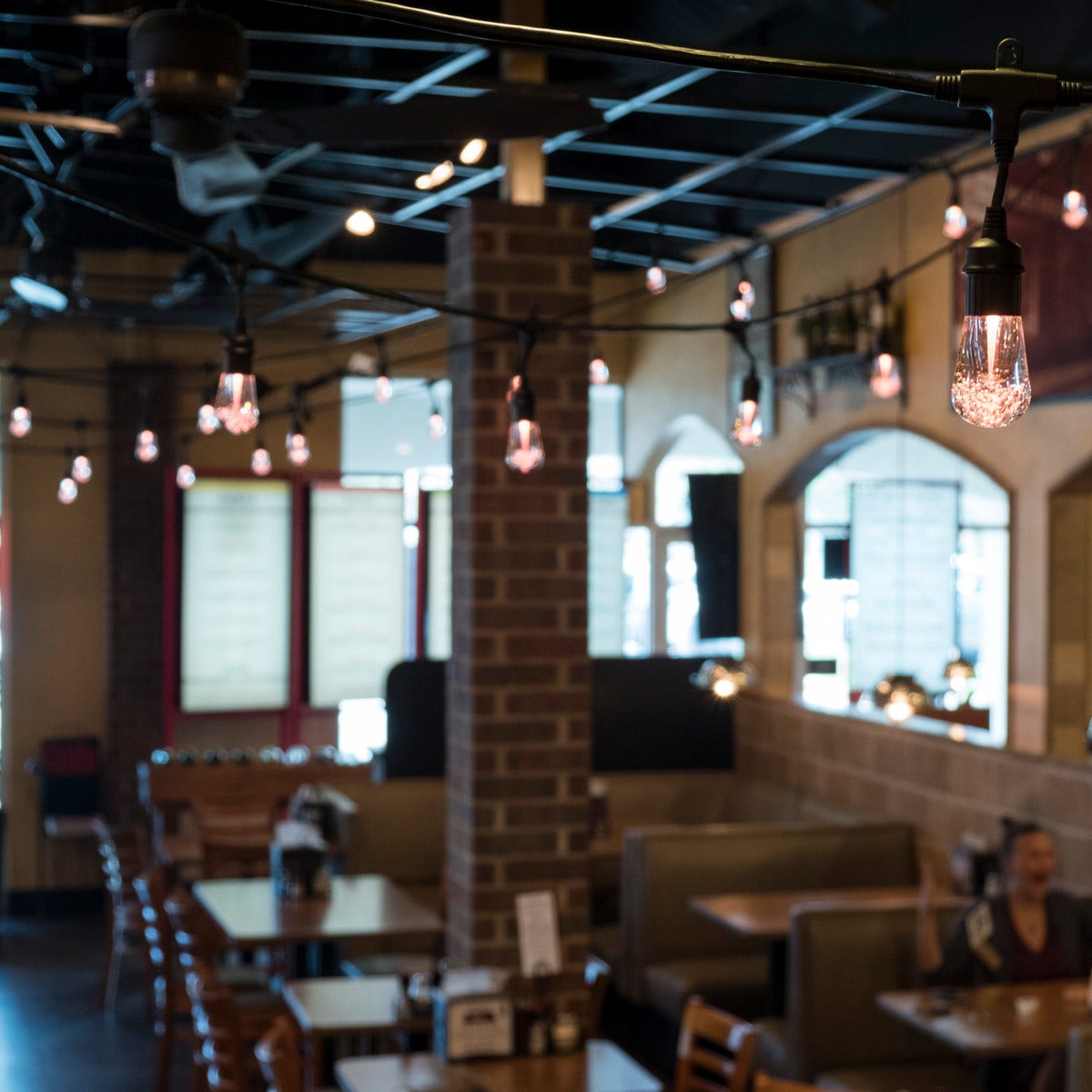 Enbrighten Vintage LED Cafe Lights, 24 Bulbs, 48ft. Black Cord