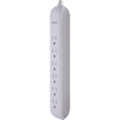 Philips 6-Outlet 4ft. Surge Protector, White