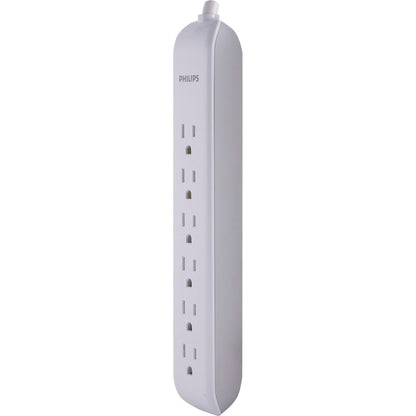 Philips 6-Outlet 4ft. Surge Protector, White