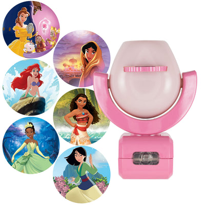 Projectables Disney Princesses Light Sensing 6-Image LED Night Light, Pink