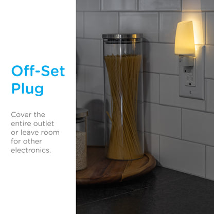 Lights by Night Manual On/Off LED Night Light, White