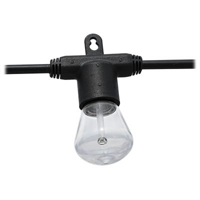 Lights by Night LED Bistro String Lights, 12 Bulbs, 24ft. Black Cord
