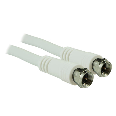 GE 15ft. RG6 Coaxial Cable with F-Type Connectors, White