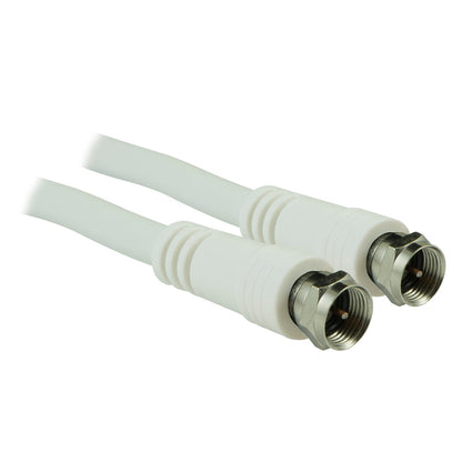 GE 15ft. RG6 Coaxial Cable with F-Type Connectors, White