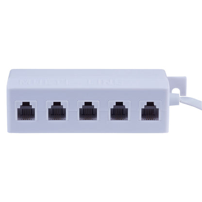 Power Gear 5-Jack Phone Line Splitter, White