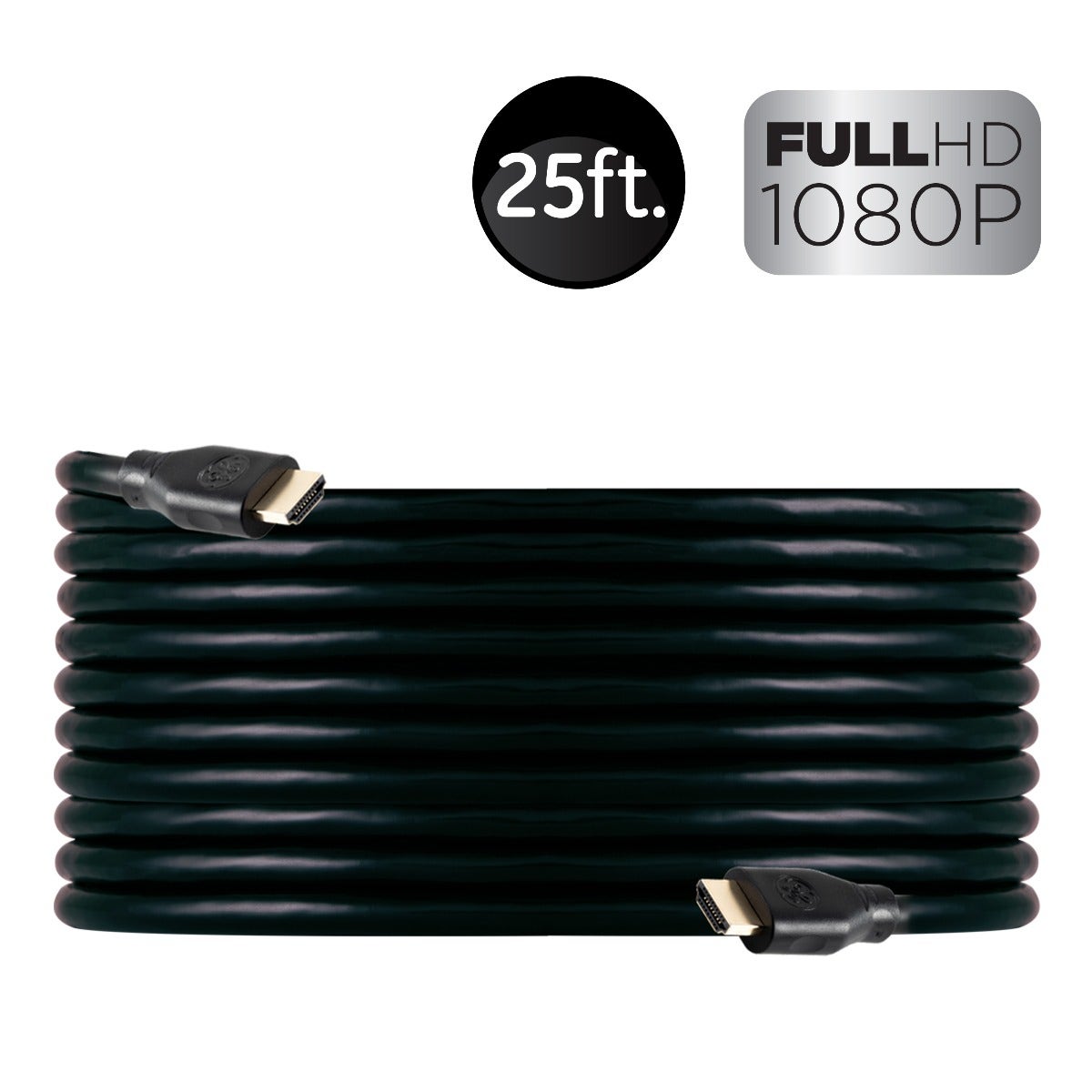 GE 25ft. HDMI Cable with Ethernet, Black