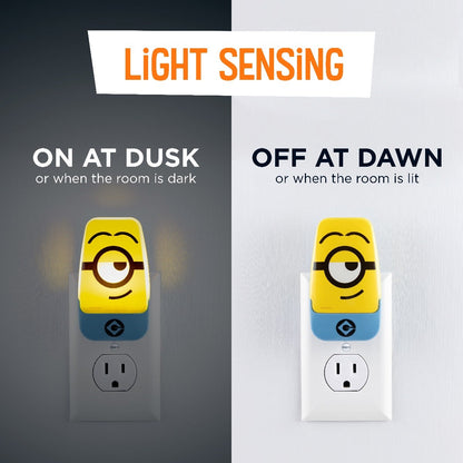 Minions Light Sensing LED Night Light, Yellow