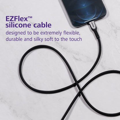 Philips 6ft. EZFlex™ USB-A to Lightning Charging Cable, Black