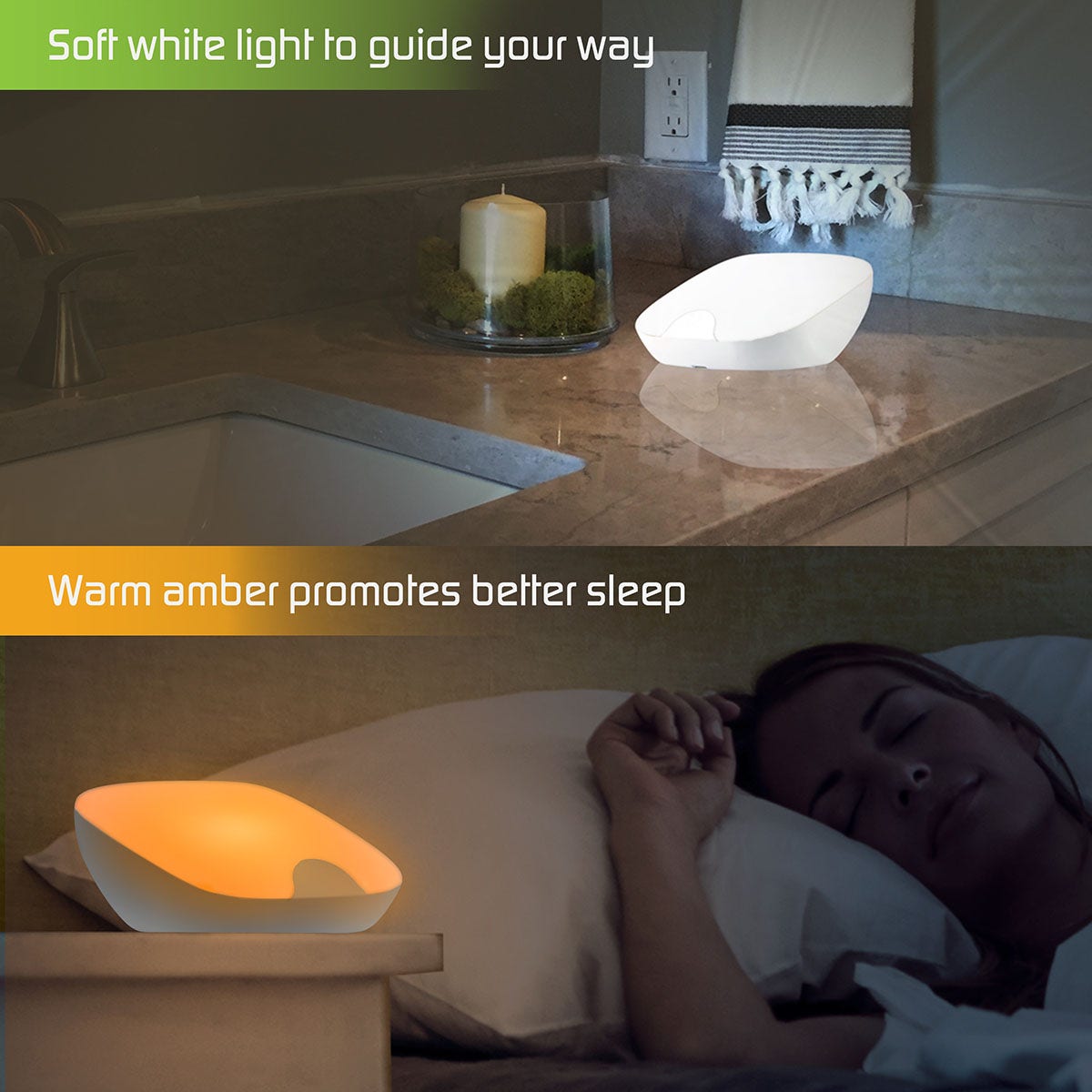 Energizer Tabletop Amber SleepLite, White