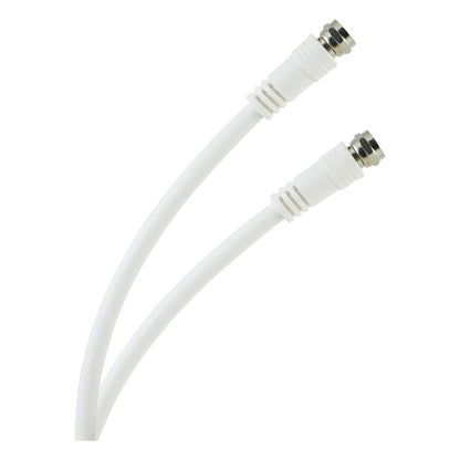 GE 50 ft. RG6 Coaxial Cable, F-Type Connectors, White