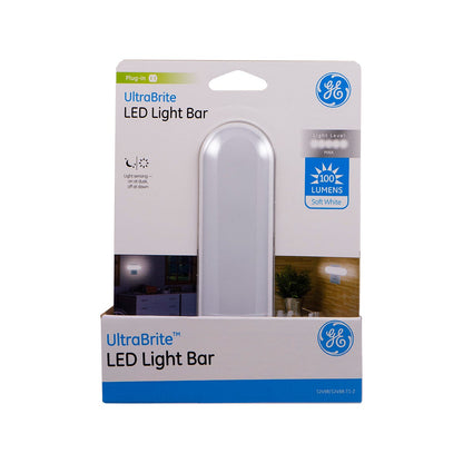 GE UltraBright Plug-In Automatic LED Light Bar, White