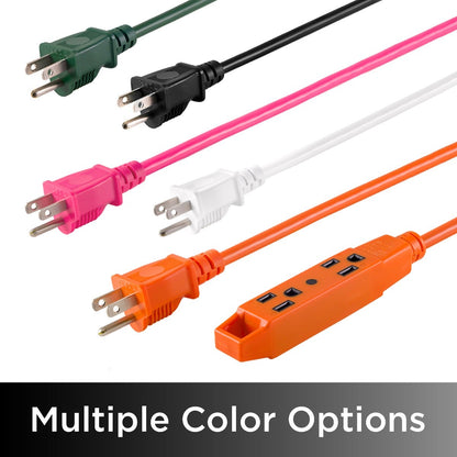 UltraPro 3-Outlet 9ft. Heavy Duty Indoor/Outdoor Extension Cord, Orange