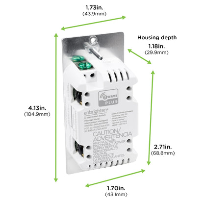 Enbrighten Z-Wave Plus In-Wall Smart Toggle Switch, 700 Series, White