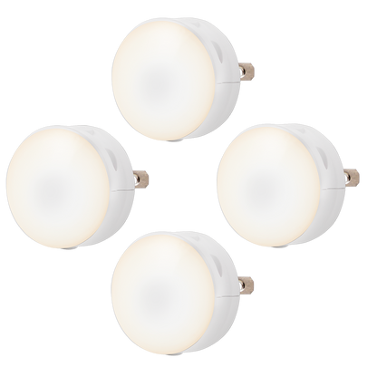 Lights By Night Color Changing GLO Dot Light Sensing LED Night Light, 4 Pack, White