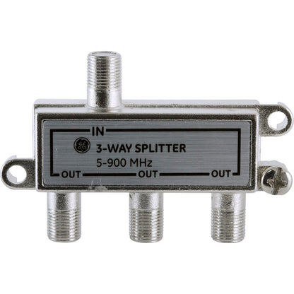 GE 3-Way Signal Splitter, Silver