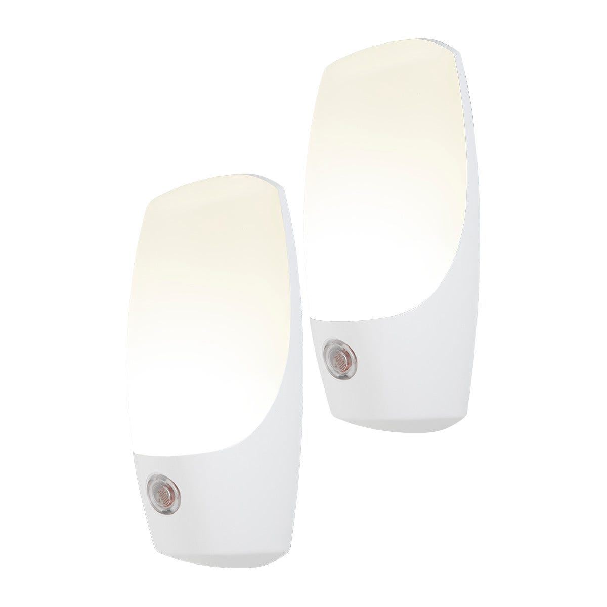 Energizer Plug-In Light Sensing LED Night Light, 2 Pack, White
