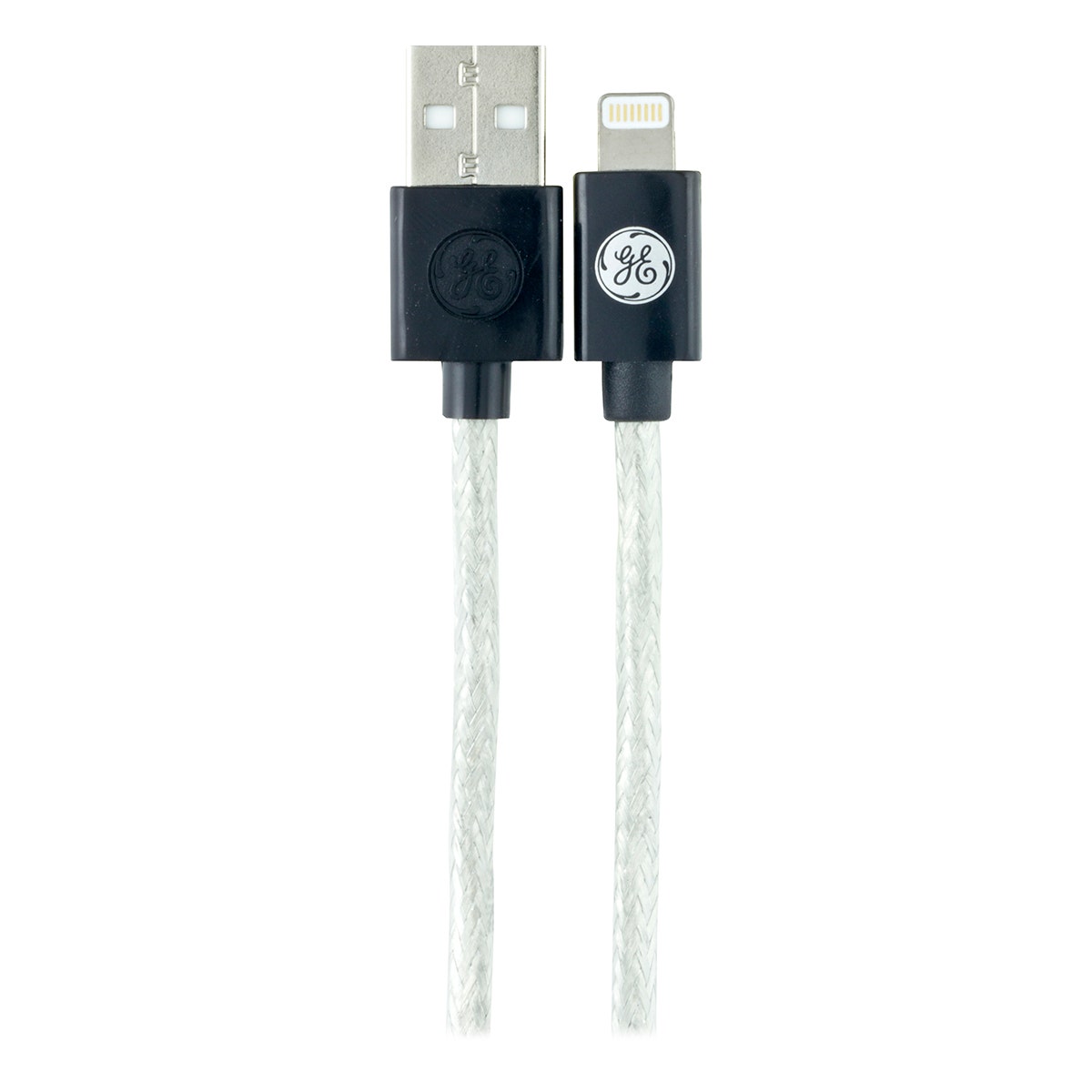 GE 1ft. USB-A Lightning Charging Cable, Silver