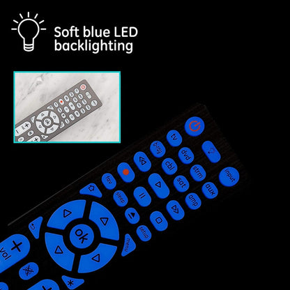 GE 8-Device Backlit Universal Remote, Brushed Graphite