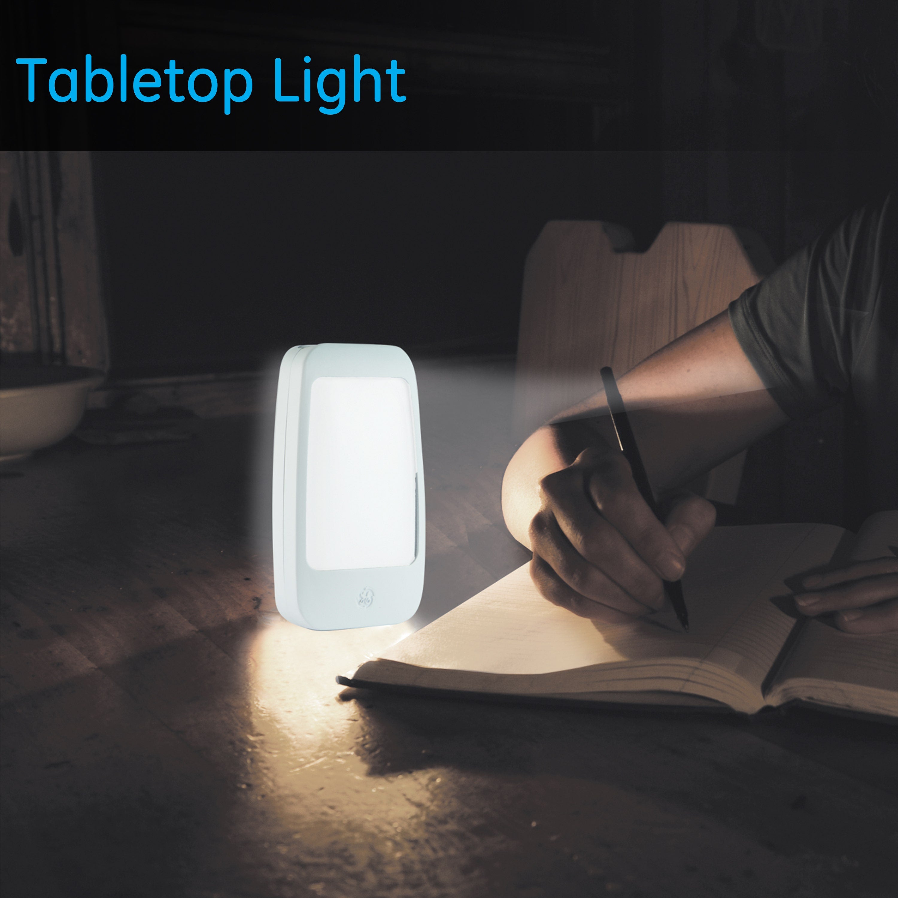 GE 4-in-1 Rechargeable Power Failure Light Sensing LED Night Light, White