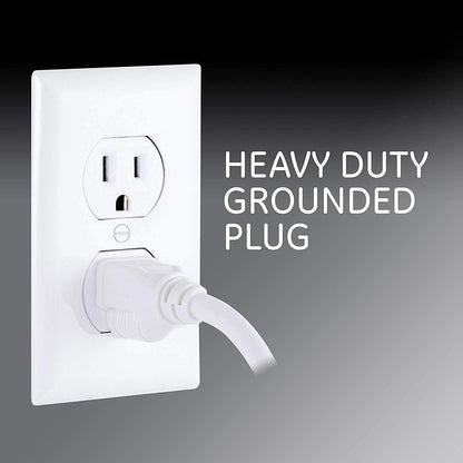 GE 6-Outlet 3ft. Surge Protector with Twist-to-Close Safety Covers, White
